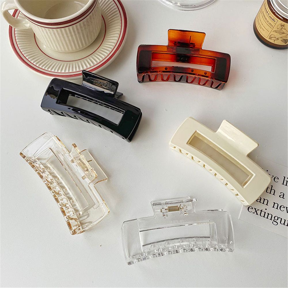Kẹp tóc càng cua kiểu khoét rỗng bằng acrylic nhiều màu sắc xinh xắn cho nữ