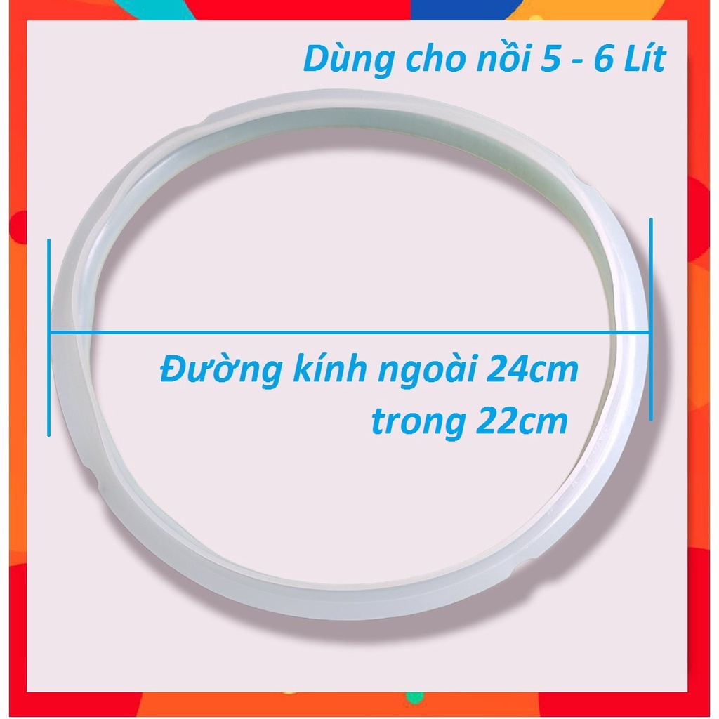 Gioăng cao su nồi áp suất điện Sunhouse 24cm 5 - 6lit