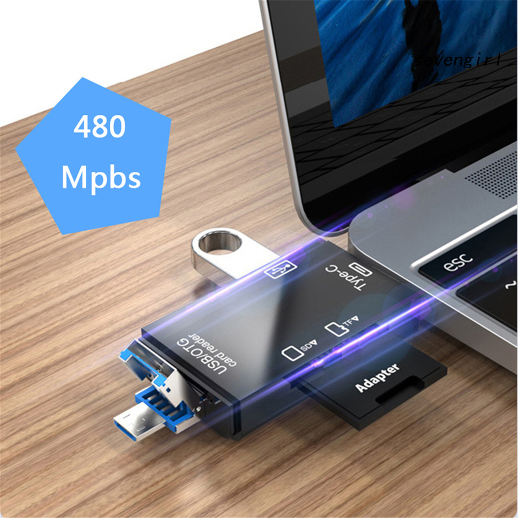 Đầu Đọc Thẻ Nhớ Usb 2.0 Type-C 3 Trong 1 Đa Năng