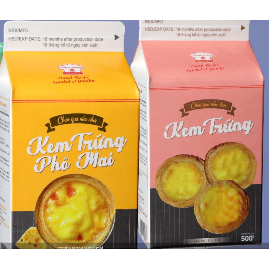 *HỎA TỐC*COMBO TART TRỨNG VÀ KEM TRỨNG VANI - PHÔ MAI SIÊU TIỆN LỢI VÀ TIẾT KIỆM