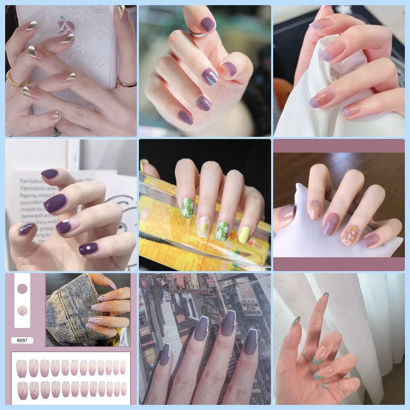 Bộ Móng Tay Giả Tự Dính Thiết Kế Phổ Biến DIY