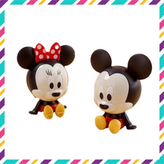 Mô Hình 2 Nhân Vật Micky và Minnie, Decor Trang Trí Phòng Ngủ, Góc Làm Việc, Trang Trí Sinh Nhật