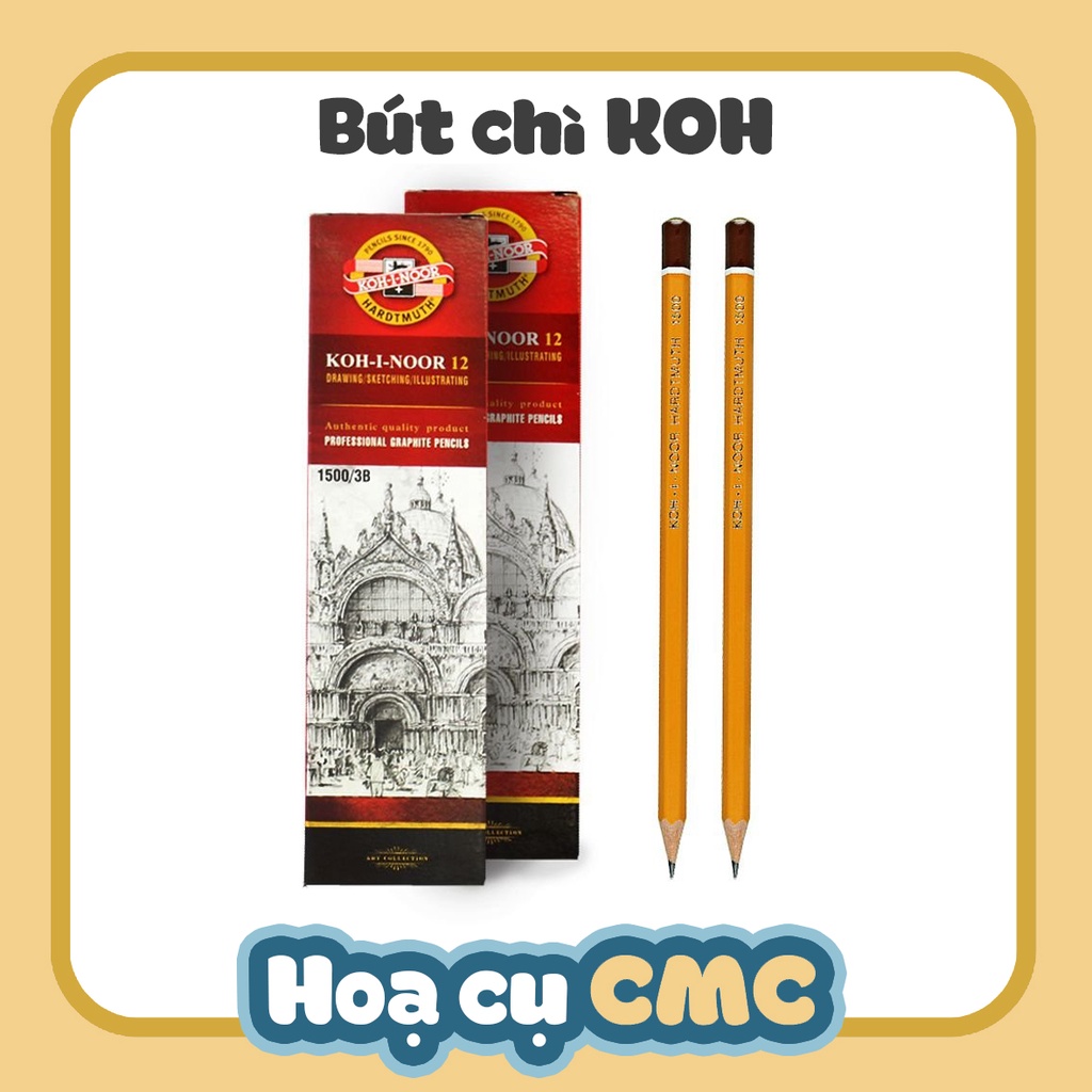 Bút chì tiệp KOH - bút chì HB, 2B, 3B, 4B, 5B, 6B