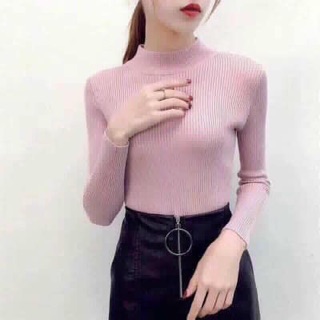 Áo len nữ cổ 3 phân
