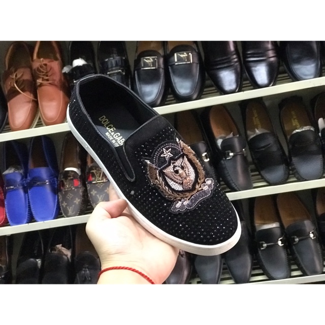 Giầy slipon Dolce đính đá