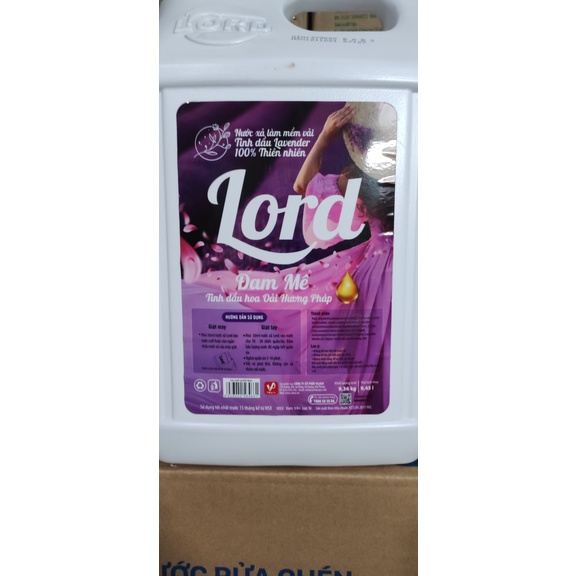 Nước xả làm mềm vải Lord tinh dầu Lavender 9,43 lít - Siêu tiết kiệm