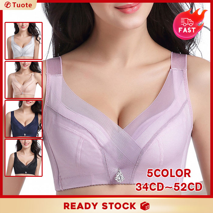 M~8XL Women's Bra Non-Sponge and Non-Wireless Underwear Sleep Breathable Thin Lingerie