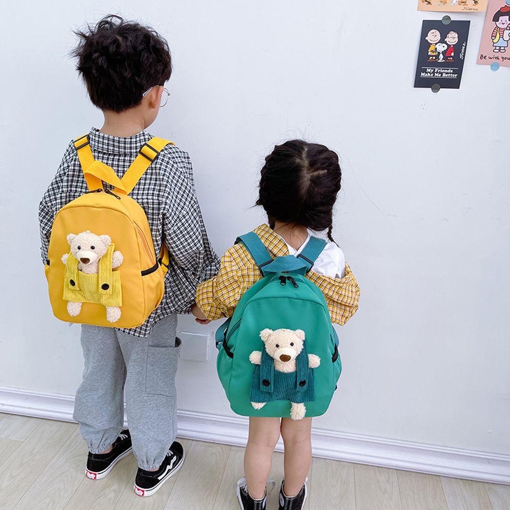 Ba Lô Đi Học Phủ Lông Có Khóa Kéo Dễ Thương Cho Bé Gái