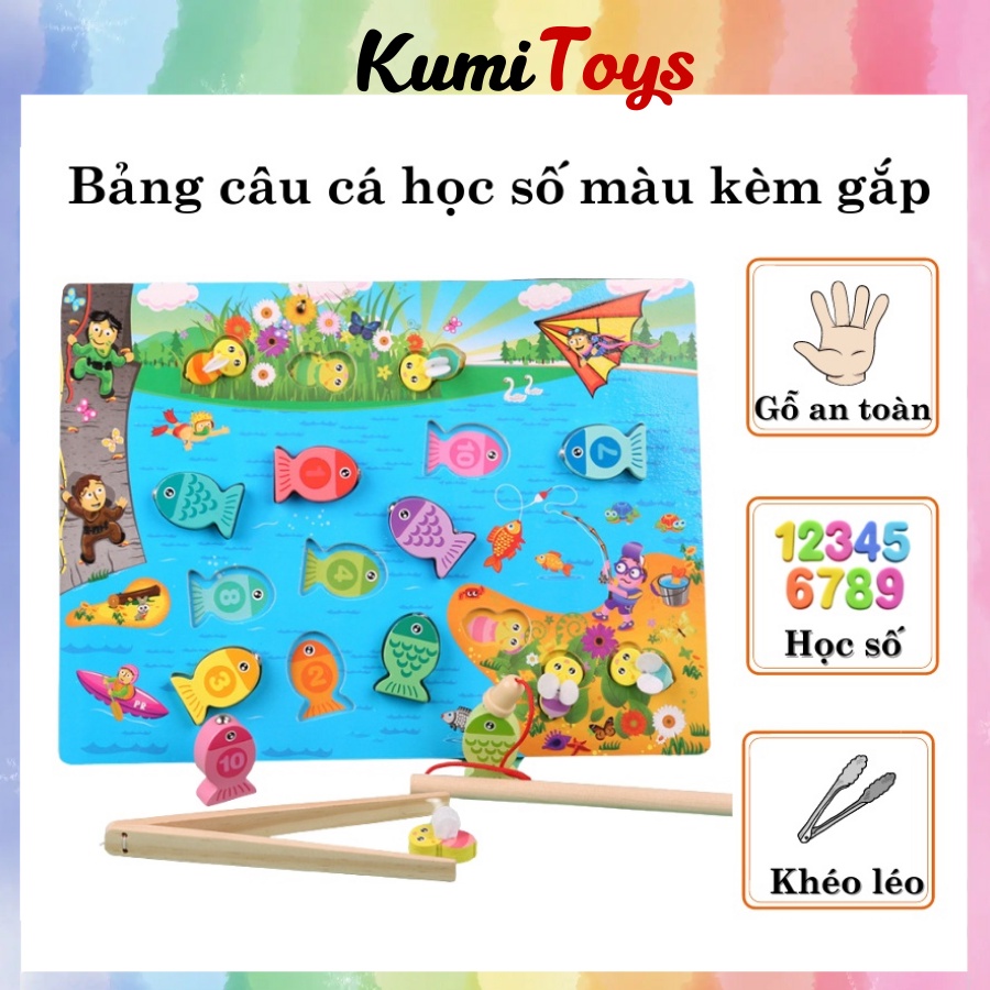 Đồ chơi câu cá học số cho bé phát triển tư duy loại đẹp Kumi toys