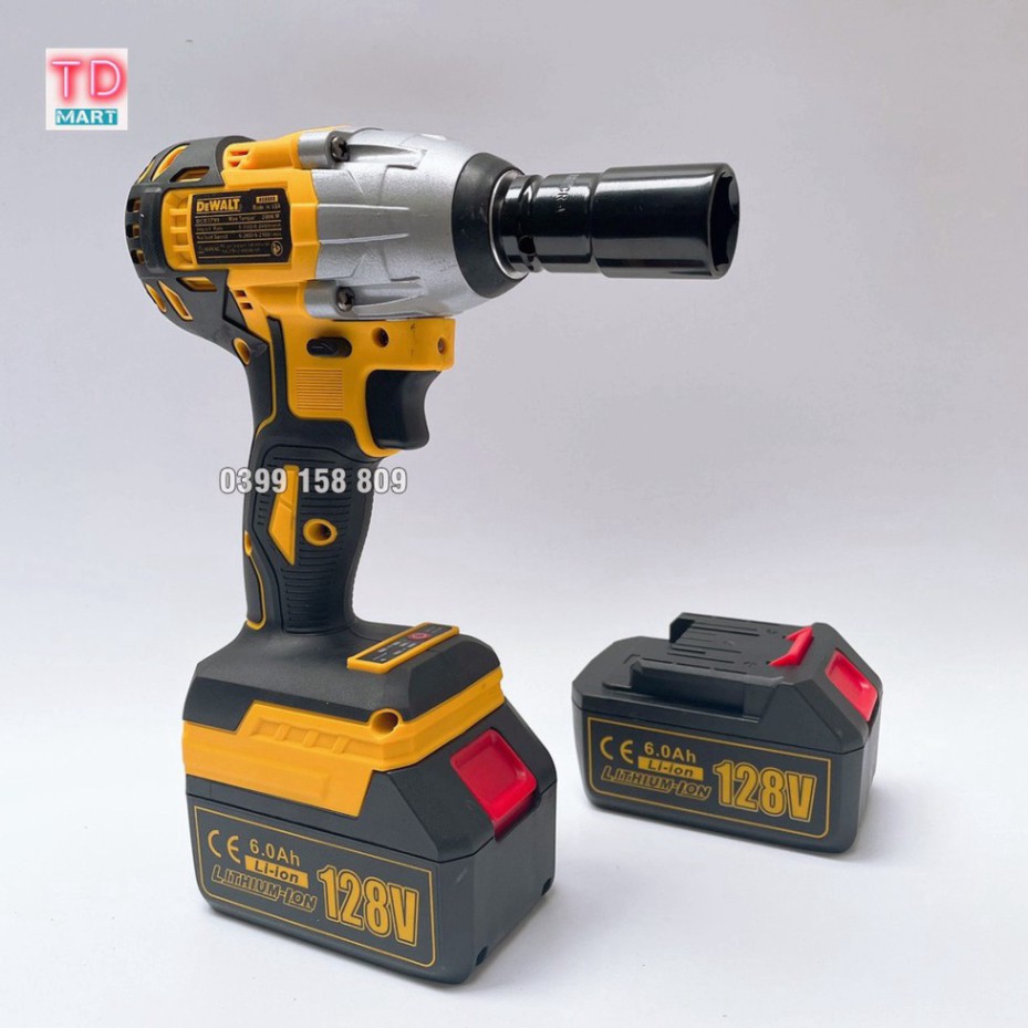 [Công Ty]Máy Siết Bulong Dewalt 128V Không Chổi Than 2 pin 10 cell LOẠI 1. BẮN VÍT BẮN TÔN CỰC KHỎE 480 N/m