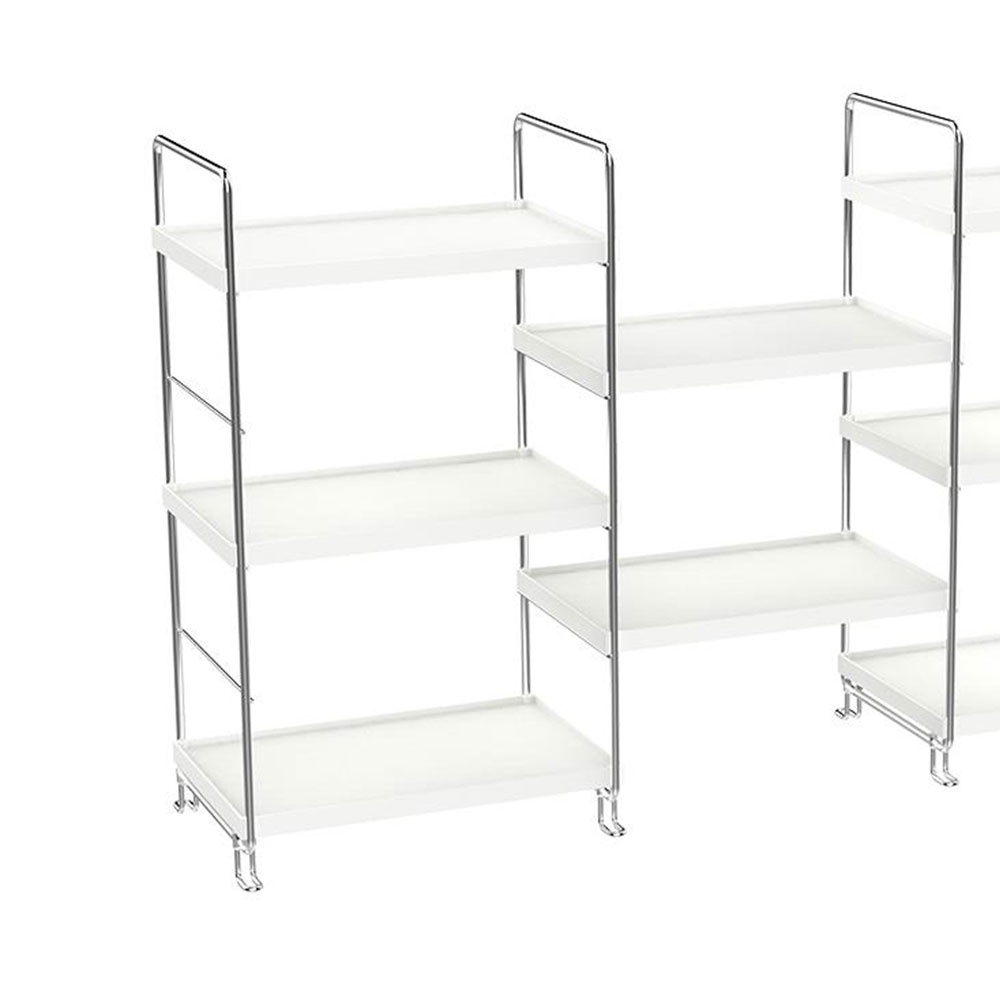 HomeBase KECH Kệ bếp nhiều tầng bằng thép không gỉ  XCB5151 W75.5xD17xH45cm màu trắng