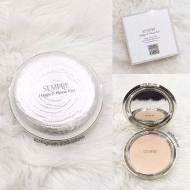 [SALE SẬP SÀN]Phấn phủ Geo Trắng Sempre Happy & Please Pact Hàn Quốc (22gr) | BigBuy360 - bigbuy360.vn