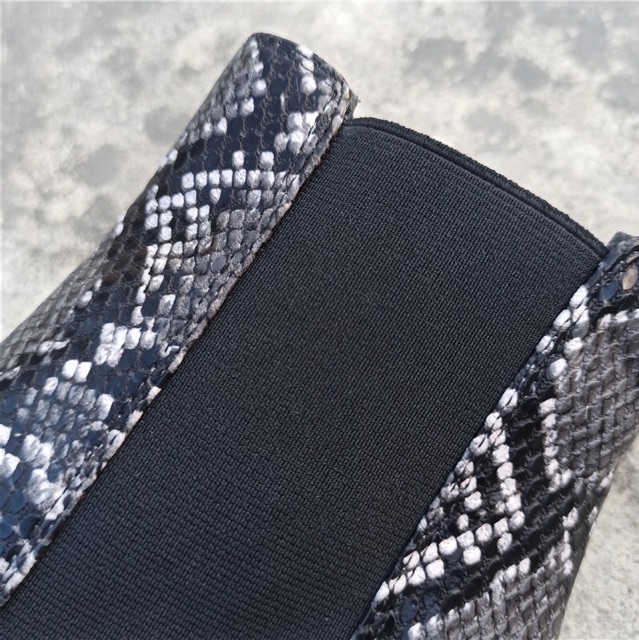 Boots cổ cao da rắn