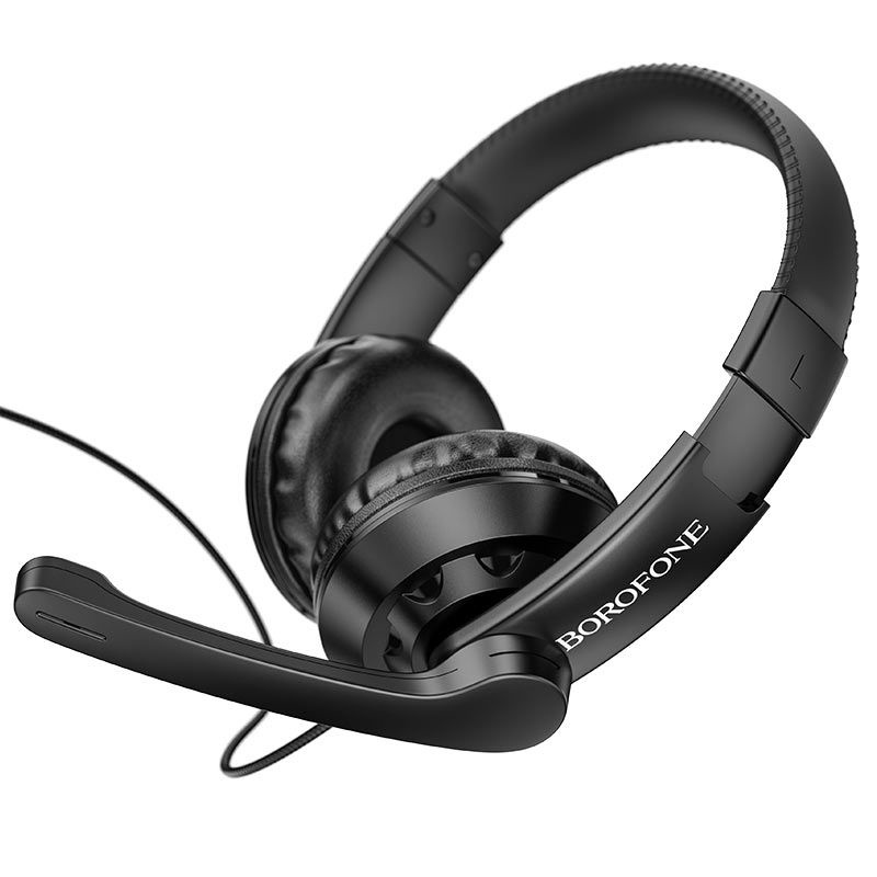 Tai nghe chụp tai có míc Bo102 điều chỉnh âm lượng làm thoại chơi game học online trên PC máy tính điện thoại laptop
