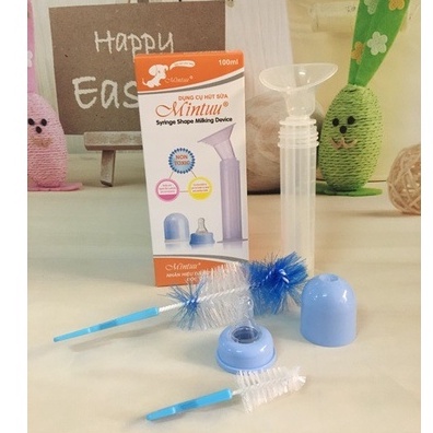 Hút sữa bằng tay dạng xilanh thông tắc tia sữa, đơn giản mà hiệu quả