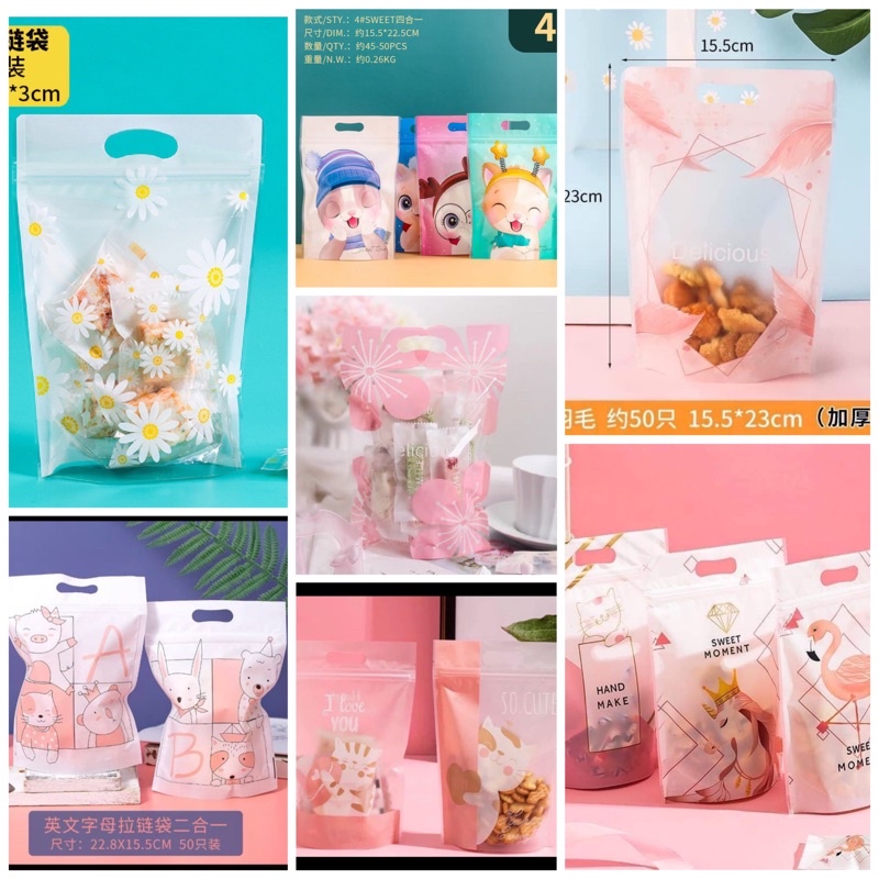 Túi zip đựng bánh kẹo giao mẫu ngẫu nhiên