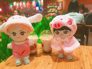 Set mũ + áo + yếm dành cho doll 20cm