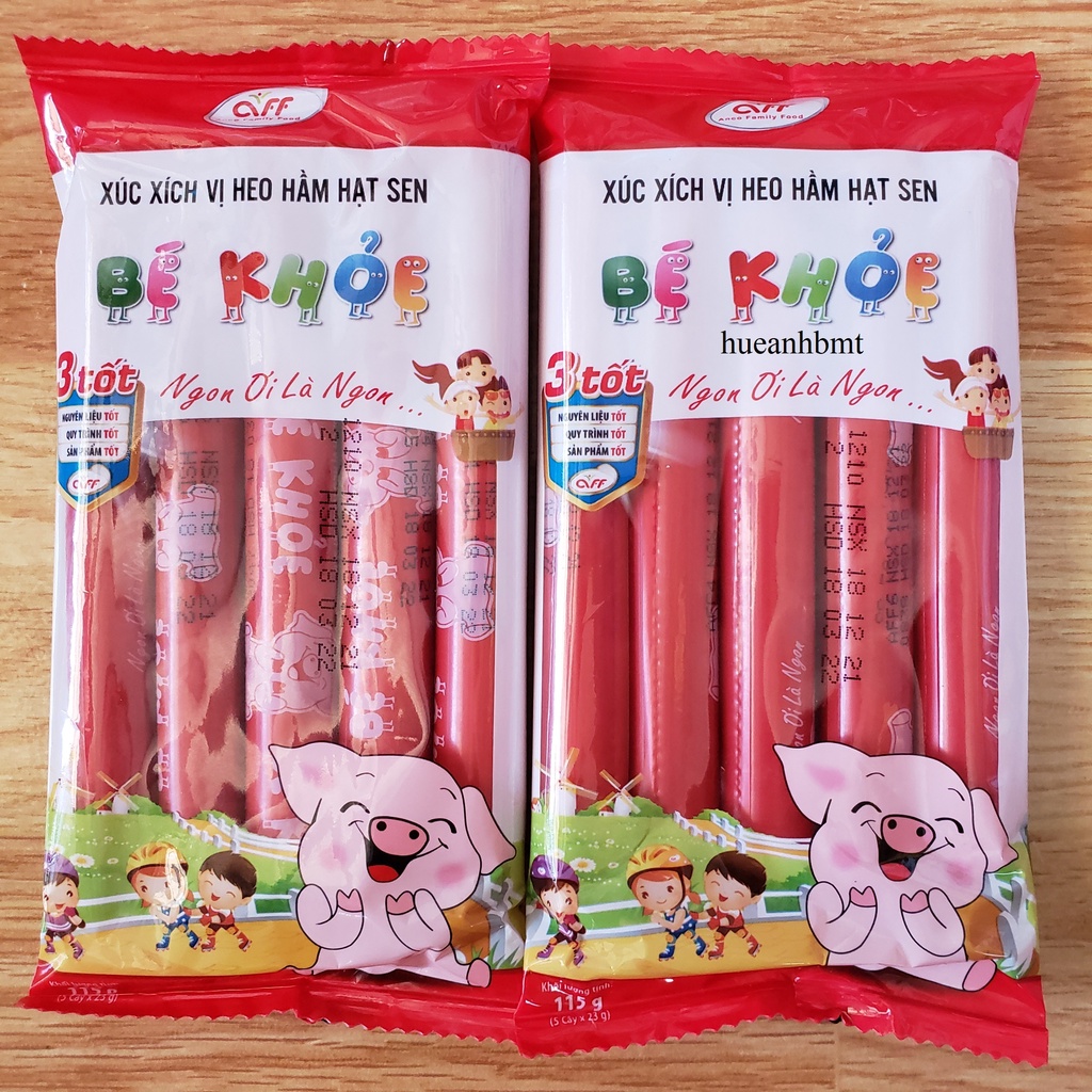 Xúc xích Bé Khoẻ ngon ơi là ngon vị heo hầm 115g
