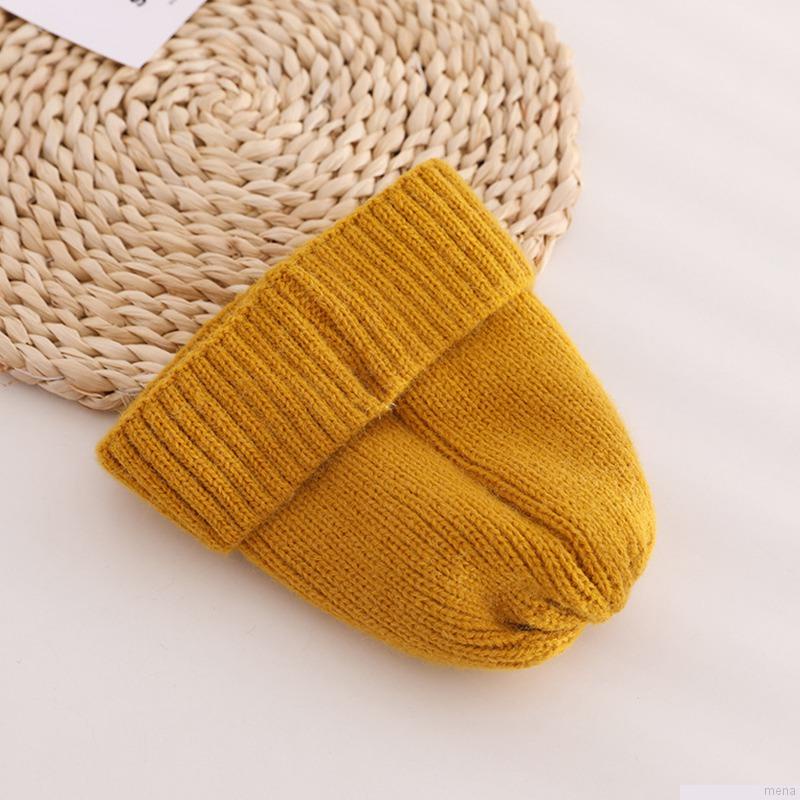 Mũ dệt kim màu sắc kẹo ngọt giữ ấm mùa đông phong cách hàn quốc cho bé