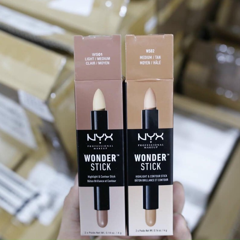 Che Khuyết Điểm & Tạo Khối 2 Đầu NYX Highlight And Contour Wonder Stick (4g)