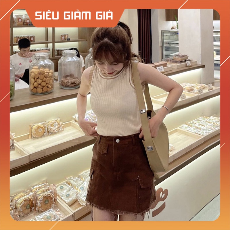 Áo Tanktop Sát Nách Chất Len Tăm Hàng Quảng Châu M1436-Teen 888