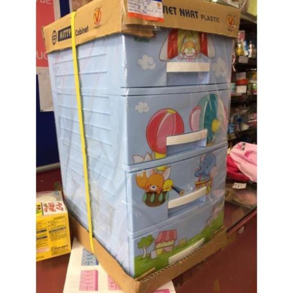 Tủ nhựa mini 4T Việt Nhật 34*26*50 cm (không để quần áo)