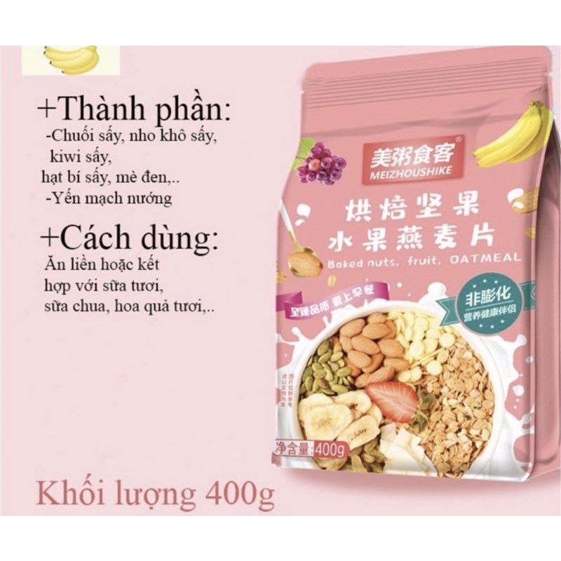 Ngũ cốc, ngũ cốc giảm cân ăn kiêng mix hạt, ngũ cốc sữa chua 400g