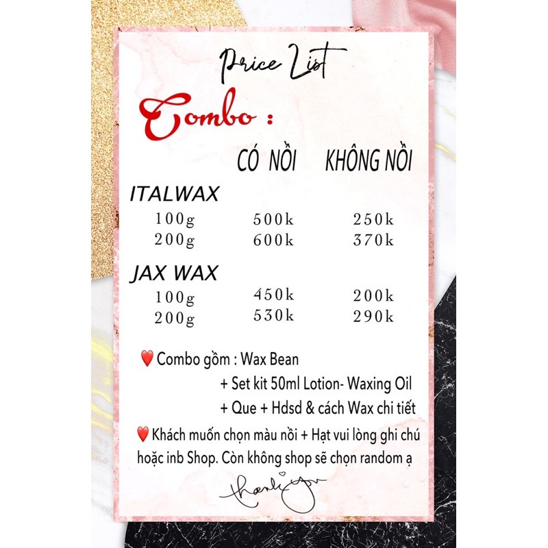 COMBO WAXING KHÔNG NỒI