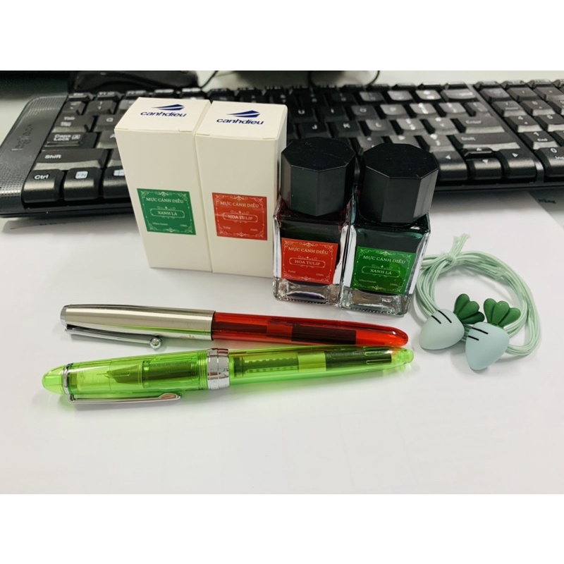 Combo 1 bút + 1 mực xanh ngọc