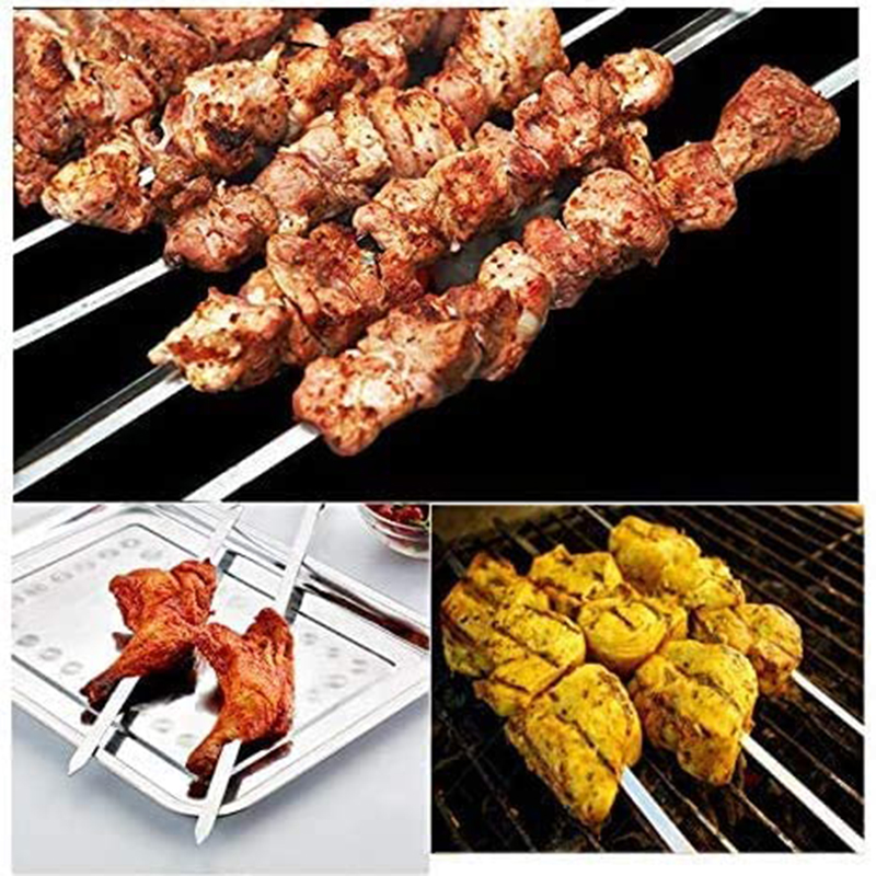 Set 6 Xiên Nướng Thịt Bbq 42cm Bằng Thép Không Gỉ Jp6