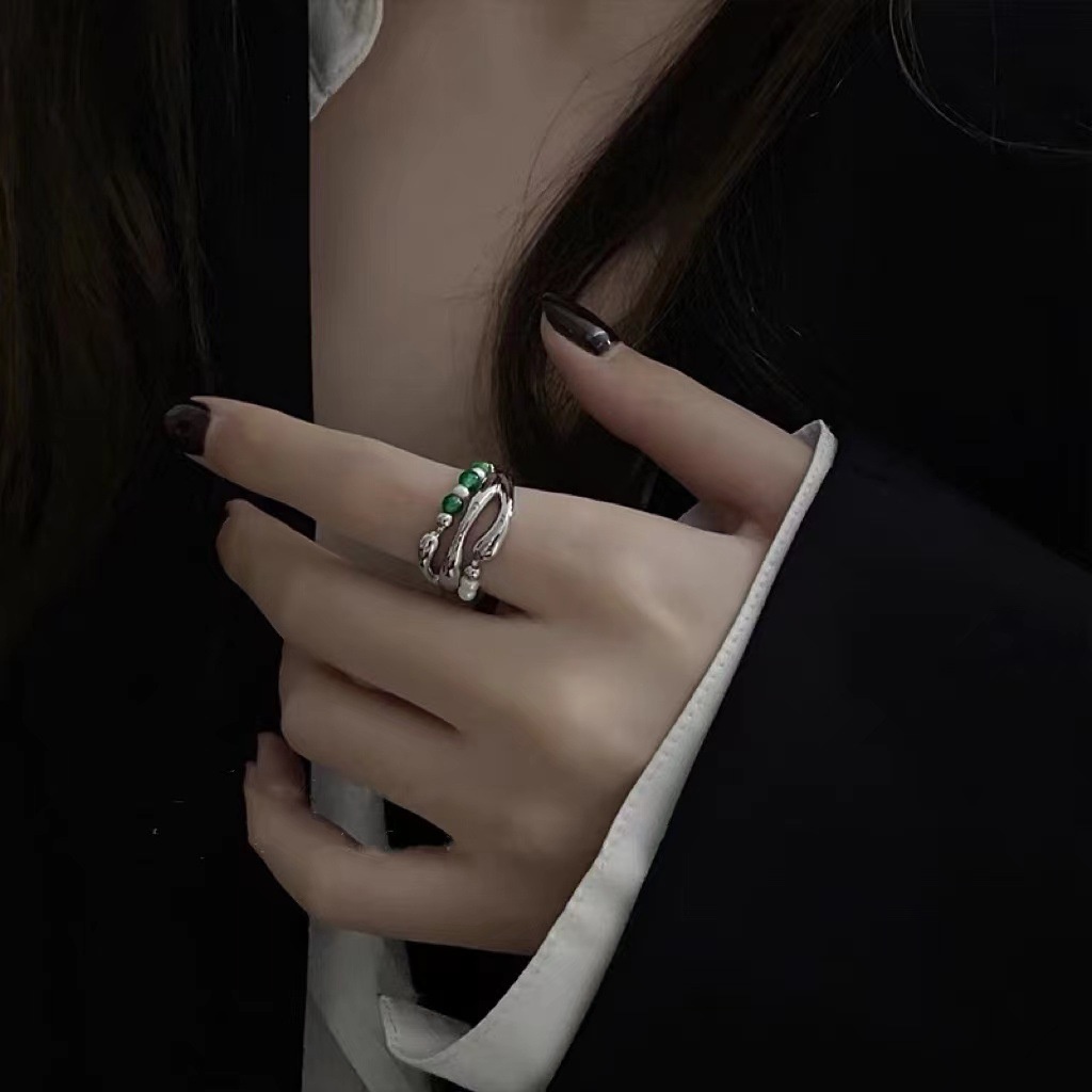 Nhẫn nhiều lớp đính ngọc trai sang trọng 19a1461