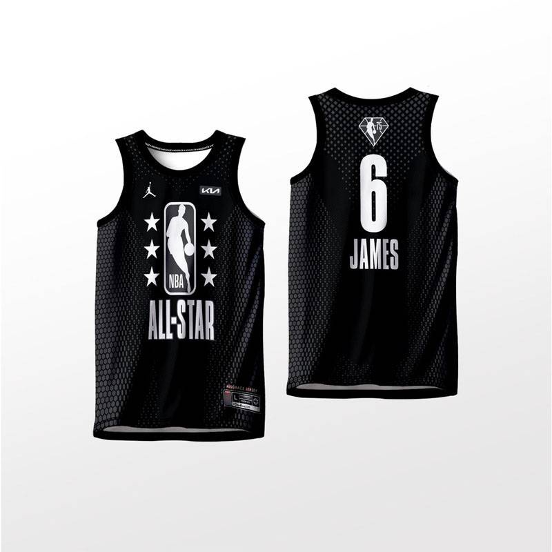Áo Bóng Rổ NBA Jersey 2022 ALL STAR JAMES Đen Trắng Giản Dị Dành Cho Nam Và Nữ