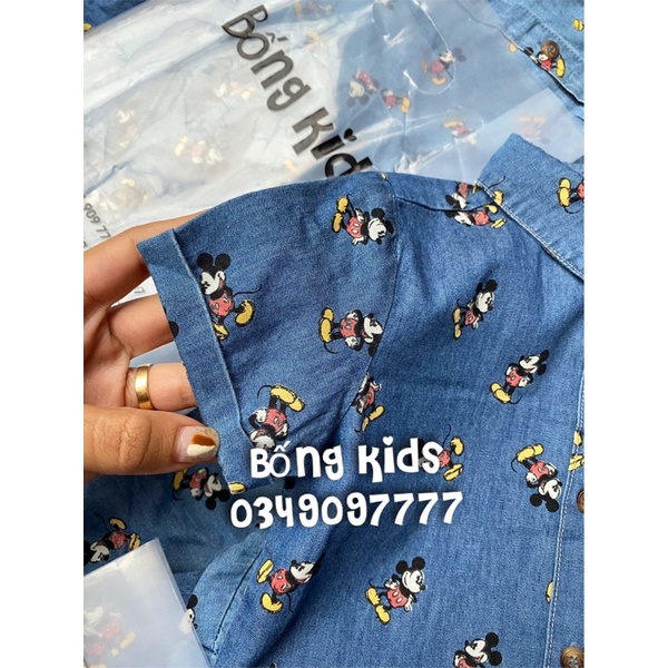 Áo Sơ Mi Bé Trai Mickey Denim PR