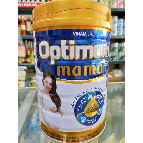 Sữa bột optimum mama gold hương vani lon 900g