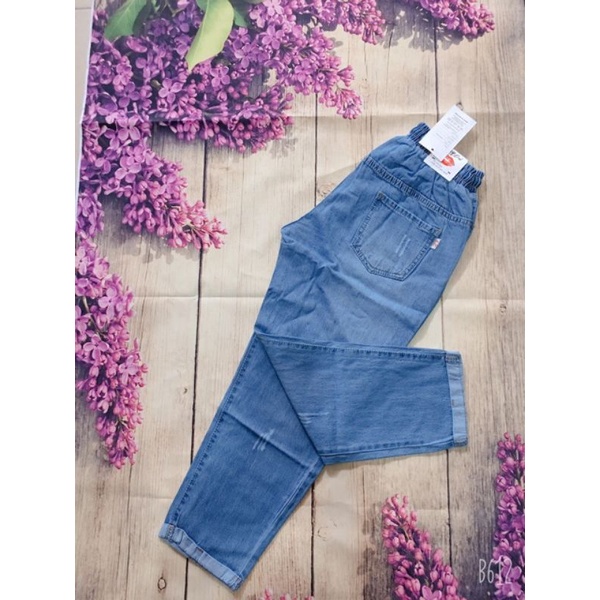quần bò giấy quần baggy chất mềm dáng lửng và dài