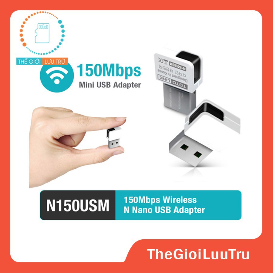 [RẺ VÔ ĐỊCH] USB thu wifi TotoLink N150USM 150Mbps không râu