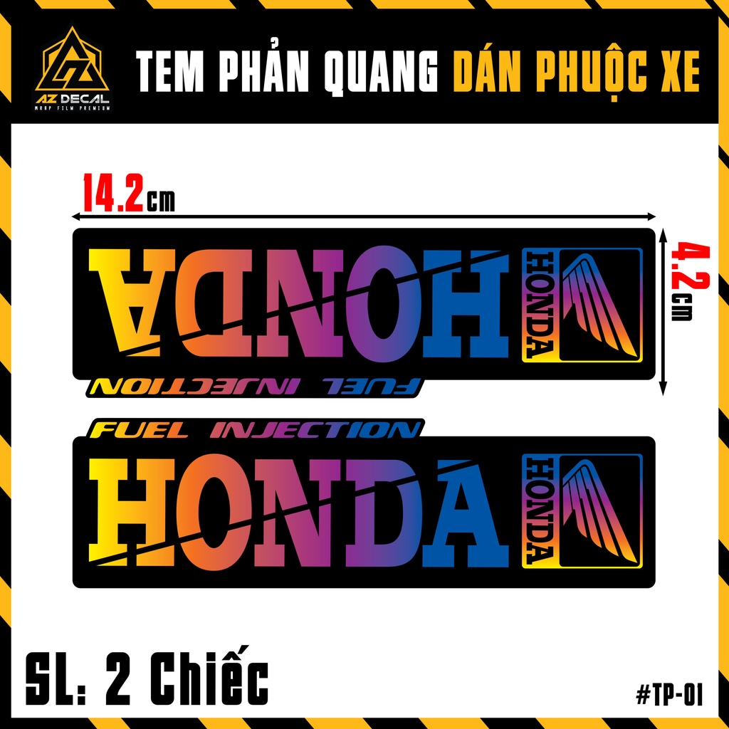 Tem Dán Phuộc Xe Máy, Xe Mô Tô, Xe Điện Phản Quang Honda | TP01 | Decal Chống Nước, Bám Dính Chắc Chắn