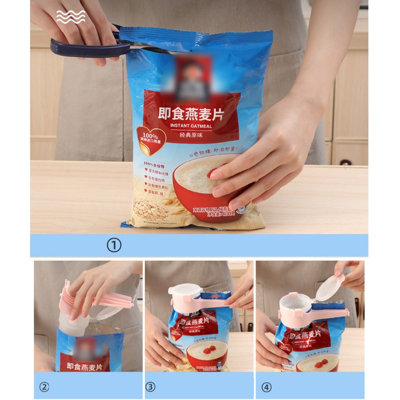 Bộ 4 Kẹp Miệng Túi Nhựa Chống Ẩm Đa Năng