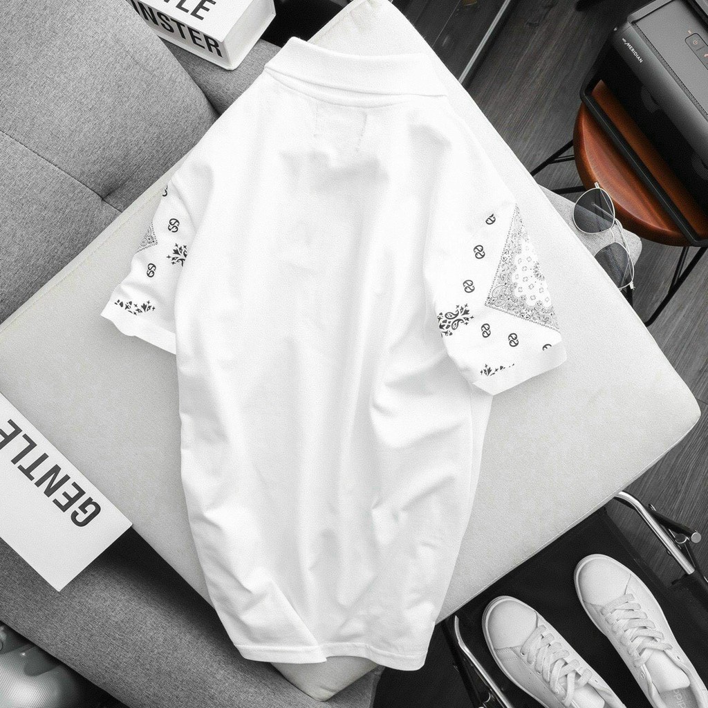 (Size lớn > 100kg) Áo polo nam họa tiết trên tay áo GAP011 2M - Cotton cá sấu, form suông basic cực kỳ sang trọng | BigBuy360 - bigbuy360.vn