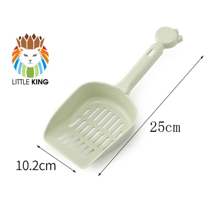 Xẻng xúc cát, dọn vệ sinh cho mèo, hót phân cho mèo Little King pet shop chất liệu nhựa PP nhiều màu sắc