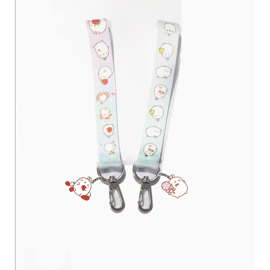 Móc khoá molang nametag molang MKSI6 dây strap molang cute móc khoá dễ thương