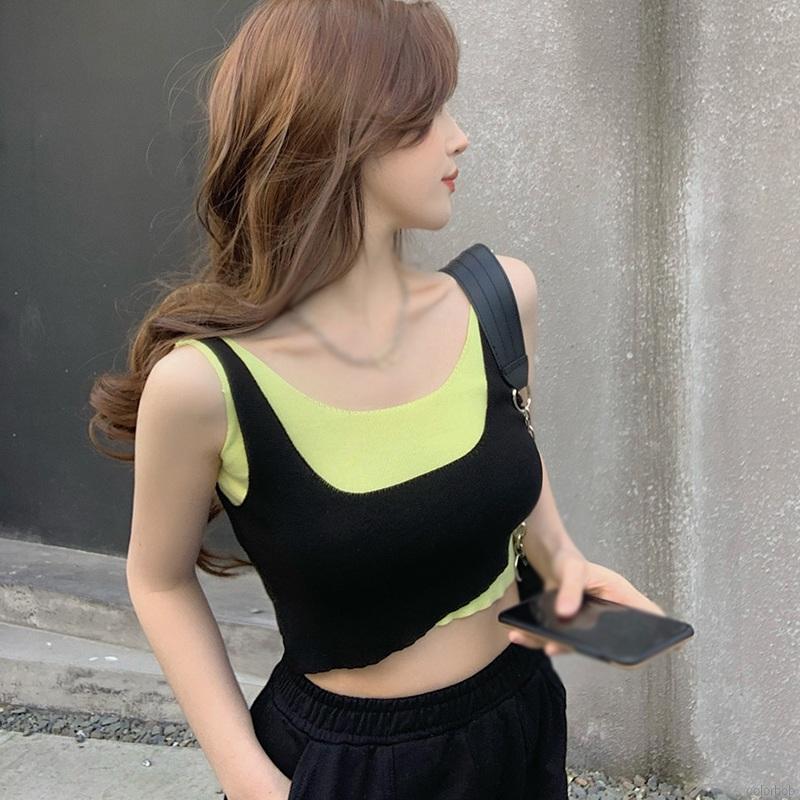 Áo Nữ Không Tay Giả Hai Lớp Thời Trang Quyến Rũ | BigBuy360 - bigbuy360.vn