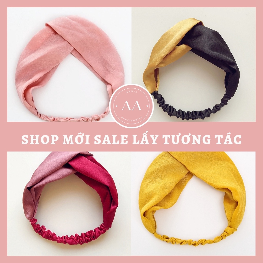 Băng đô vải, turban vải lụa kiểu dáng Hàn quốc nhẹ nhàng nữ tính