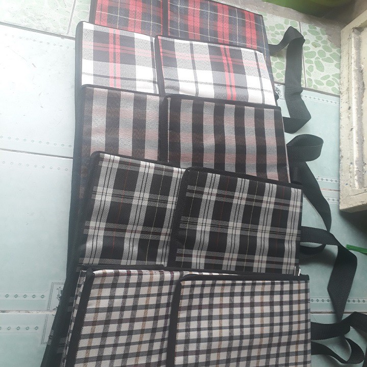 Túi giữ nhiệt lớn Dài 45 x Cao 35 x Rộng 24 , vải bố dầy, hình hộp ngang, nặng 500gr