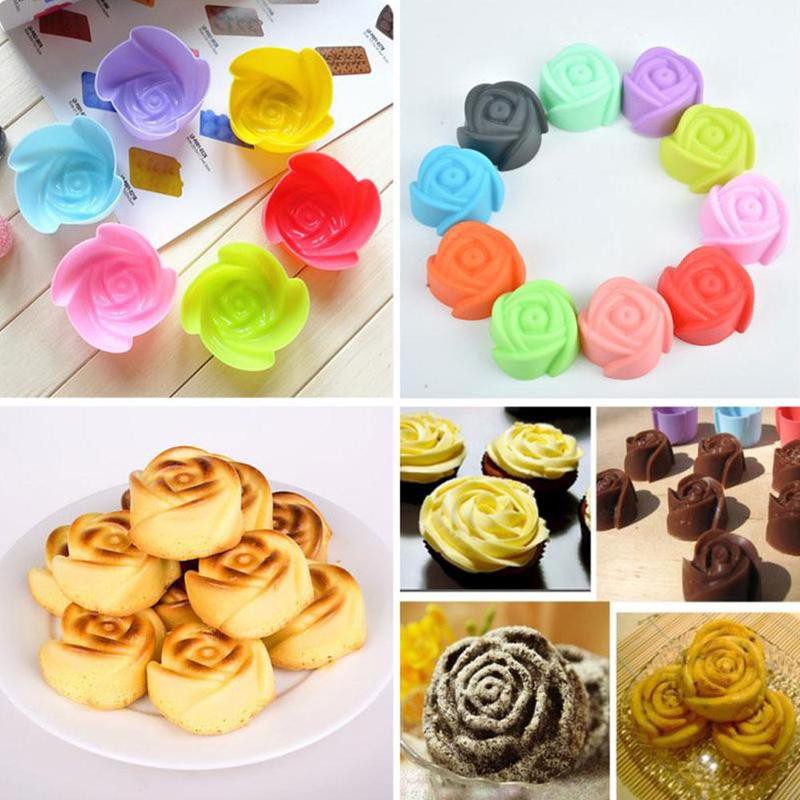 1 Hộp Đựng Bánh Cupcake Bằng Silicon Pu