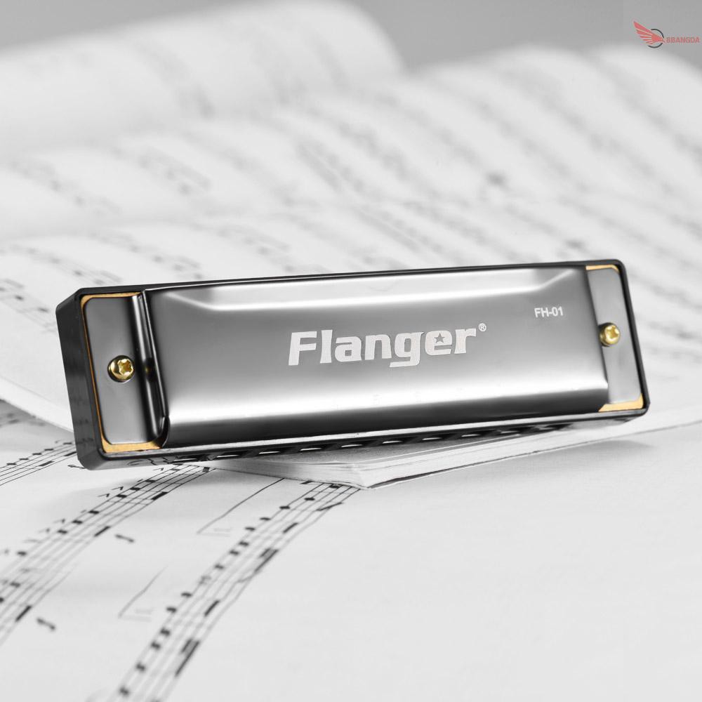 Kèn harmonica Flanger FH-01 10 lỗ 20 tông C kèm hộp đựng