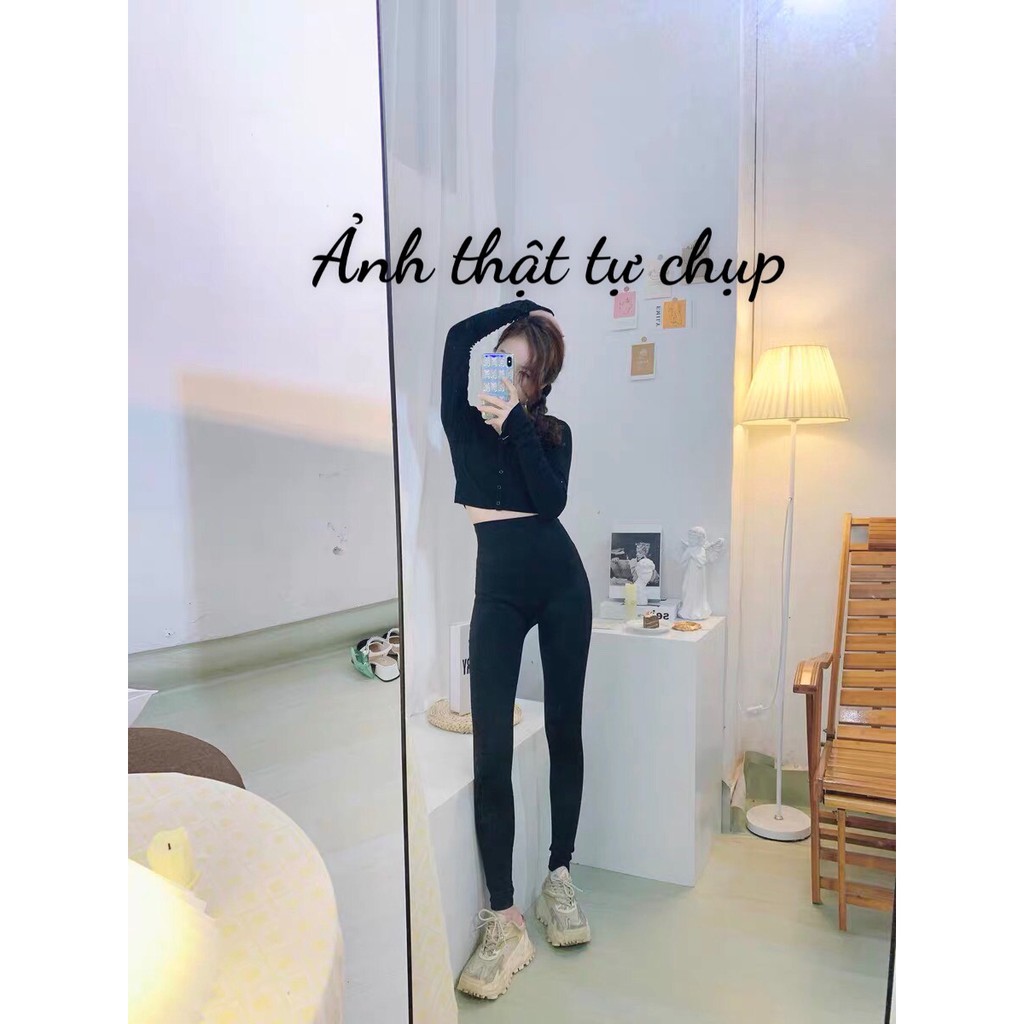 Quần Legging Trơn Túi Sau Cao Cấp, Hàng Xuất Hàn ( có ảnh thật )