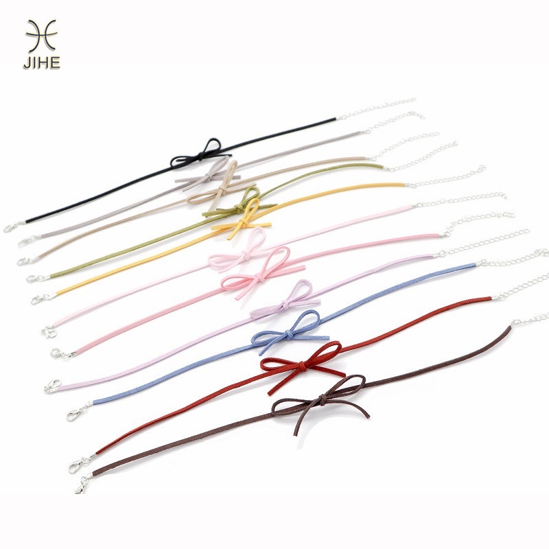 【JIHE】Vòng Cổ Choker Đính Nơ Nhiều Màu Dễ Thương Phong Cách Nhật Hàn Cho Nữ