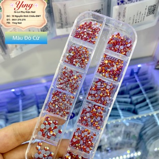 Đá yhb khay đỏ cừ hộp mix size.tcong 35 màu