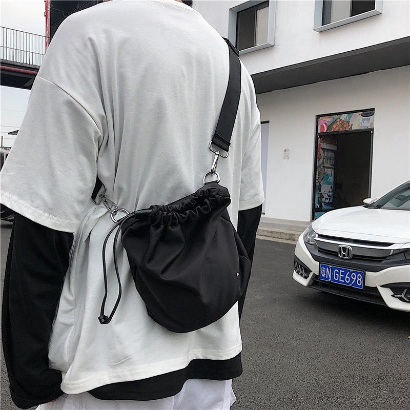 Túi Đeo Chéo Màu Trơn Phong Cách Retro Thời Trang